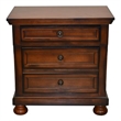 Baltimore Wood Nightstand with Hidden Jewelry Drawer in Dark Walnut