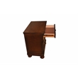 Baltimore Wood Nightstand with Hidden Jewelry Drawer in Dark Walnut