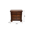 Baltimore Wood Nightstand with Hidden Jewelry Drawer in Dark Walnut