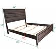 Sierra Queen Size Contemporary Bed Made with Wood in Gray