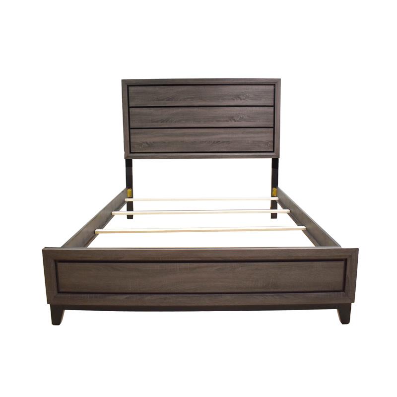 Galaxy Home Furnishings Sierra Contemporary Wood King Bed in Gray