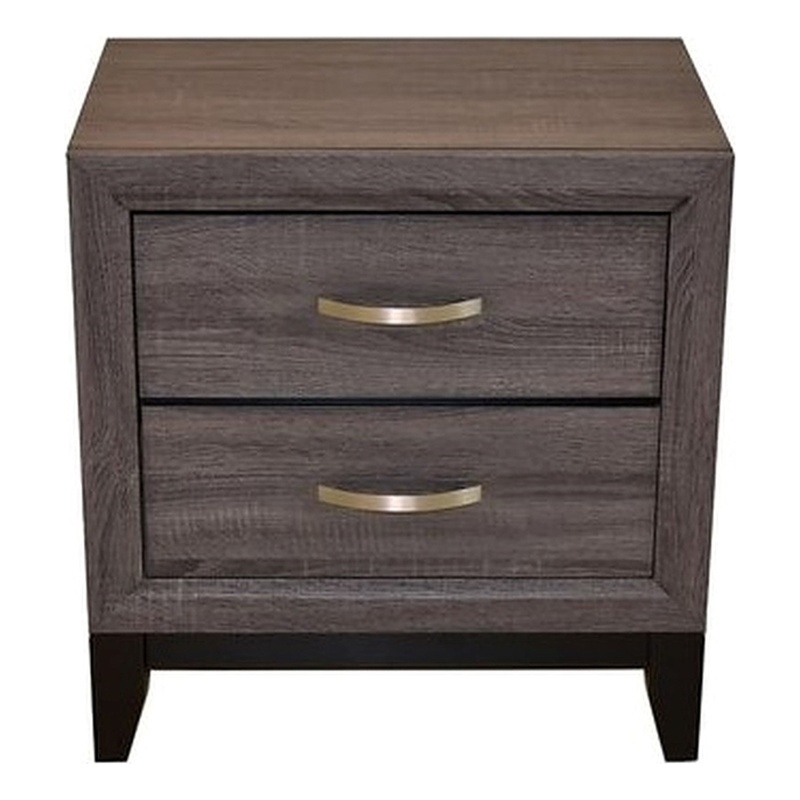 Sierra Contemporary Night stand Made with Wood in Gray