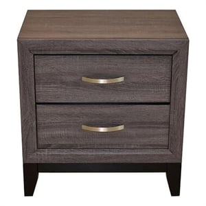 sierra contemporary night stand made with solid wood in gray