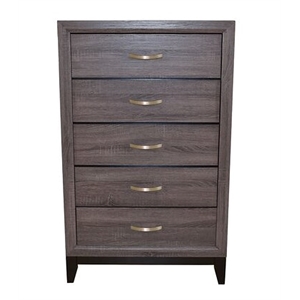 sierra contemporary chest made with solid wood in gray color
