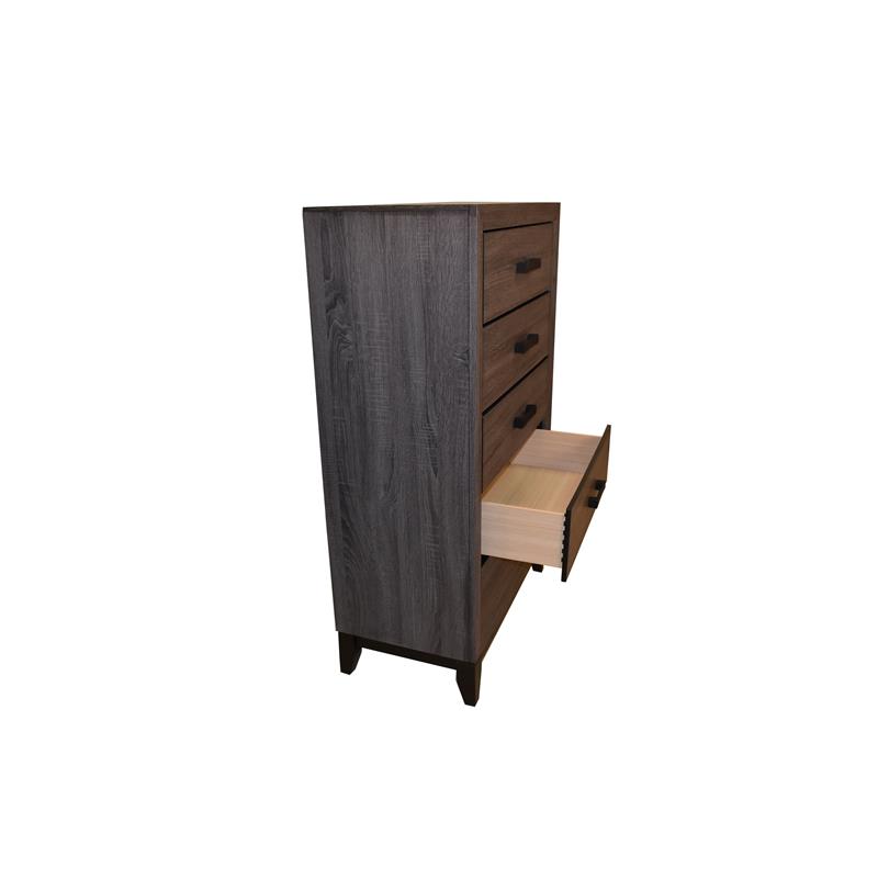 Sierra Contemporary Chest Made with Wood in Gray Color