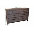 Sierra Contemporary Dresser Made with Wood in Gray Color