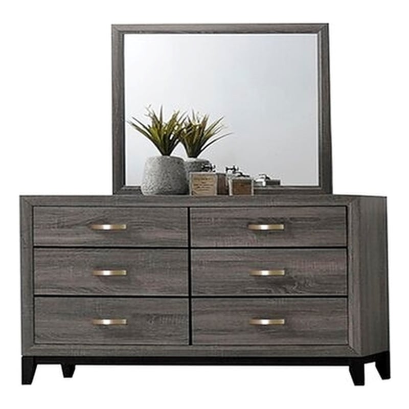 Sierra Contemporary Dresser Made with Wood in Gray Color