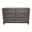 Sierra Contemporary Dresser Made with Wood in Gray Color
