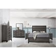 Sierra Contemporary Portrait Mirror Made with Wood in Gray Color