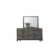 Sierra Contemporary Portrait Mirror Made with Wood in Gray Color