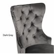 Erica 2 Piece Stainless Steel Legs Dinning Chair Finish with Velvet in Dark Gray
