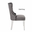 Erica 2 Piece Stainless Steel Legs Dinning Chair Finish with Velvet in Dark Gray