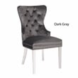 Erica 2 Piece Stainless Steel Legs Dinning Chair Finish with Velvet in Dark Gray