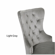 Erica 2 Piece Wood Legs Dinning Chair Finish with Velvet Fabric in Light Gray