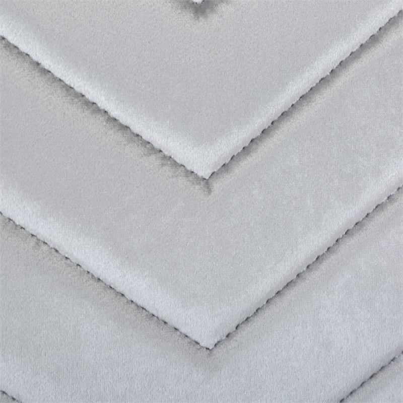 Eva 2 Piece Stainless Steel Legs Chair Finish with Velvet Fabric in Silver