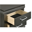 Brooklyn Modern Wood 5-Drawers Bedroom Chest in Gray