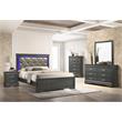 Brooklyn Modern Wood 5-Drawers Bedroom Chest in Gray