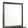 Modern Brooklyn Portrait Shape Mirror made with Wood in Gray