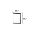 Modern Brooklyn Portrait Shape Mirror made with Wood in Gray