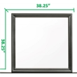 Modern Brooklyn Portrait Shape Mirror made with Wood in Gray