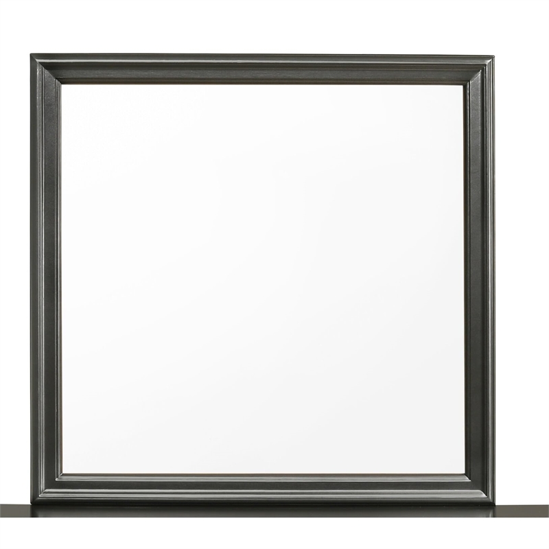 Brooklyn Modern Portrait Frame Mirror made with Wood in White(NO DRESSER)