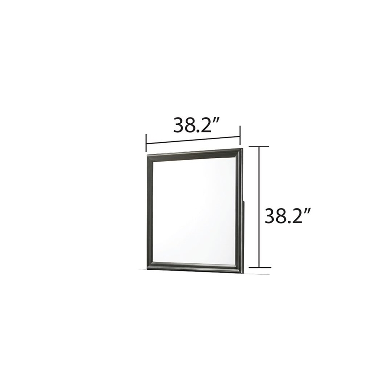 Brooklyn Modern Portrait Frame Mirror made with Wood in White(NO DRESSER)