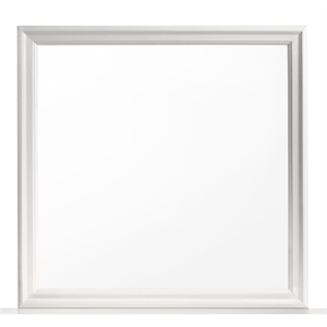 Brooklyn Modern Portrait Frame Mirror made with Wood in White(NO DRESSER)