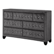 Sophia Crystal Tufted Dresser finished with Velvet Fabric / Wood in Gray