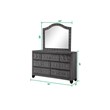 Sophia Crystal Tufted Dresser finished with Velvet Fabric / Wood in Gray