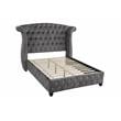 Sophia King 4 Pc Tufted Upholstery Bedroom Set Made With Wood in Gray