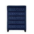 Sophia Crystal Tufted Chest finished with Wood in Blue