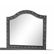 Sophia Crystal Tufted Mirror finished with Velvet Fabric / Wood in Gray
