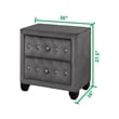 Sophia Queen 4 Pc Tufted Upholstery Vanity Bedroom Set Made With Wood in Gray