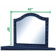 Sophia Crystal Tufted Mirror finished with Velvet Fabric / Wood in Blue