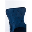 Simba Stainless Steel 2 Piece Chair Finish with Velvet Fabric in Blue