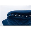Simba Stainless Steel 2 Piece Chair Finish with Velvet Fabric in Blue