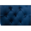 Simba Stainless Steel 2 Piece Chair Finish with Velvet Fabric in Blue
