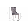 Simba Stainless Steel 2 Piece Chair Finish with Velvet Fabric in Dark Gray
