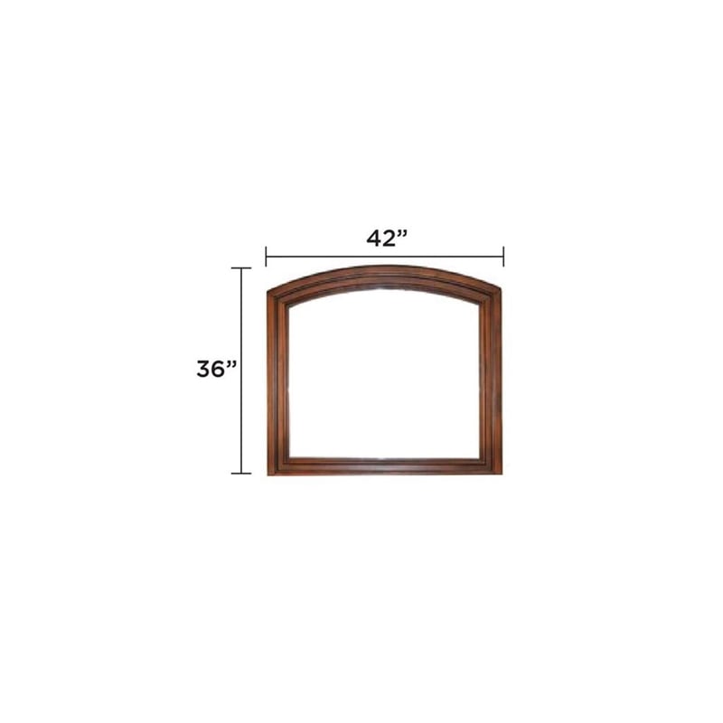 Baltimore Wood Frame Mirror in Dark Walnut Color