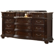 Roma Traditional Style Dresser made with Wood in Dark Walnut
