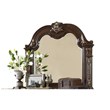 Roma Traditional Style Mirror made with Wood in Dark Walnut