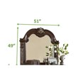 Roma Traditional Style Mirror made with Wood in Dark Walnut