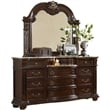 Roma Traditional Style Queen 4 Pc Bedroom set made with Wood in Dark Walnut
