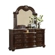 Roma Traditional Style Queen 4 Pc Bedroom set made with Wood in Dark Walnut