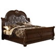 Roma Traditional Style King 4 Pc Bedroom set made with Wood in Dark Walnut