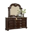 Roma Traditional Style Queen 5 Pc Bedroom set made with Wood in Dark Walnut