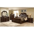 Roma Traditional Style Queen 5 Pc Bedroom set made with Wood in Dark Walnut