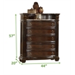 Roma Traditional King 5 Pc Bedroom set made with Wood in Dark Walnut