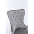 Simba Stainless Steel 2 Piece Chair Finish with Velvet Fabric in Light Gray