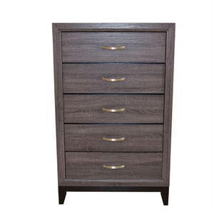 galaxy home contemporary hudson solid wood chest in gray